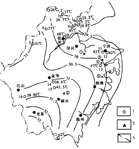 浙江省地熱資源分布規律 浙江省地熱資源分布規律